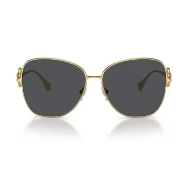 Versace VE2256 100287 60 Gold/ Dark Grey Women's Sunglasses - Picture 2 of 4